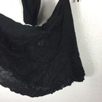 Princess Polly  Cassie Black Linen Mini Dress Size 2 Cut Out Long Sleeve Aline Photo 6