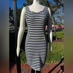 Esley Vintage Elsey Navy Blue White striped Sleeveless Dress Women’s Size Large Photo 2