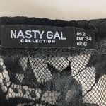 Nasty Gal lace black longsleeve crop top Photo 8