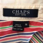 Striped Button Down Sleeveless Shirt Multi Size M Photo 6