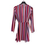Reformation  Gjelina Luisa Stripe V-Neck Wrap Mini Dress Pink Purple S Photo 7