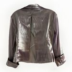 Vintage CACHET Gold Wrap Blouse Shimmer 4 Zip up back Church Event Glam Y2K Photo 4