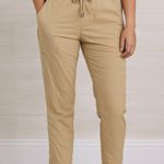 L.L. Bean Women's Tan High Waisted Ankle Cropped Outdoors Relaxed Fit Pants Size L Photo 0