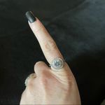 Stunning Diamond Rhinestone Ring ~ it is stamped may be sterling silver Photo 2