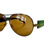 Ellen Tracy Womens Green Metal Aviator Sunglasses Photo 0
