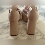 Steve Madden New  Luminesce Platform Heeled Sandal Suede Blush minor scuffs Photo 7