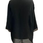 Natori  Private Luxuries Women Small Sleepwear Top Cover Leopard Trim Sheer #12 Photo 1