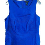 Ashley Stewart  embroidered sleeveless blouse Royal Sz 12 NWT Photo 0