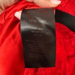 Three Floor  Split Tease Dress Red Black Floral Lace Midi Cutout Sheer Hem Size 4 Photo 9