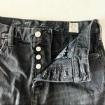 We The Free  Chewed Up Mid Rise Straight Leg Jeans Black Distressed 25 Photo 5
