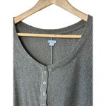 Aerie Dark Green Very Soft Ribbed Long Sleeve Lounge Wear Romper Size Small Photo 2