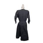 PG Collections Western Style Black Denim Dress with White Embroidery Size 10 Photo 3