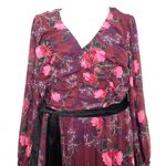 Eloquii  Elements Women's Chiffon Midi Plus Dress Size 18  with Belt NWT Photo 3