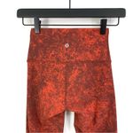 Lululemon Wunder Train High-Rise Tight 25" Denim Wash Print Autumn Red Black 2 Photo 6