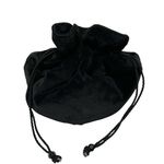 Talbots Black Velvet Drawstring Pouch Bag Photo 0