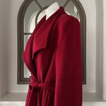 Michael Kors  Asymmetric Belted Wrap Coat in Red, Size XL EXCELLENT! Photo 6