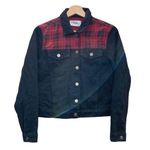 Kancan Small jean jacket red plaid and black Photo 0