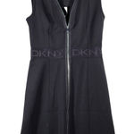 DKNY Women Black Sleeveless Zipper Fit Flare Knee Length Dress XS Photo 0