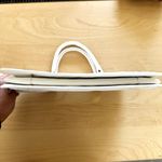 VTG Caprice Patchwork Handbag Snakeskin Leather Retro Ostrich Embossed White Photo 5