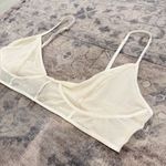 Free People  Women's Cream‎ Moonlight Mesh Bra Size Large Photo 2