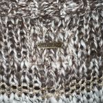 Billabong  Designers Closet Open Cardigan Size Medium‎ Tan Cream Metallic Knit Photo 2