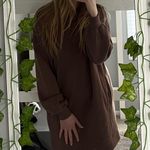 Zenana Outfitters Brown Sweatshirt Dress  Photo 3