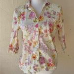 Lauren Ralph Lauren Women’s Pajama Top 3/4 sleeve Floral Cotton Medium shirt Photo 0