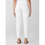 Eileen Fisher White Washable Stretch Crepe Slim Pant Size Medium Photo 6