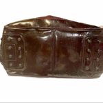 Tod's ‎ Maroon Patent Leather Nylon Hobo Zip Closure Shoulder Bag Photo 6