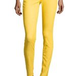 True Religion New Womens Brand Jeans 24 Bright Yellow Skinny Pants Shannon Cords Photo 1