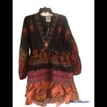 Farm Rio Mix Patchwork Long-sleeve Minidress Photo 6