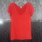 Banana Republic  Red V Neck T-Shirt Photo 0