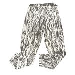 XCVI  Gray and White Ikat Boho Mid Rise Cuffed Drawstring Pants Size Large Photo 1