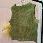 Aura Green Ribbed Tank Top Photo 0