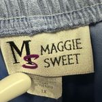 3 Piece Set Maggie Sweet Blue Sueded Pantsuit Pant Top and Blazer Womens 1X Photo 14