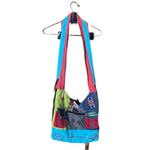 Boutique Boho crossbody bag slouchy patchwork distressed cotton bag. Photo 1