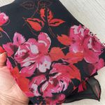 Avenue Vintage Silk Tunic floral flowy bell dress womens Black Red size 30/32 feminine Photo 4