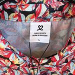 NWT Daily Sports Kacie Mesh Sleeveless Polo Top Floral Size Large Photo 1