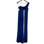 After Six One-Shoulder Cat-Eye Neckline Fit And Flare Satin Maxi Dress Size 8 Photo 8