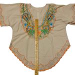 Floral Embroidery Tunic Festival Asian Mexican Hippie Boho Chic Artisan Top Size undefined Photo 12