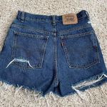 Levi's vintage levi’s ripped jean shorts, size 10! Photo 2