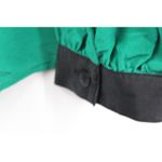 Trina Turk Silk Shirt Womens Colorblock Button Down Collar Shirt Green Size M Photo 5