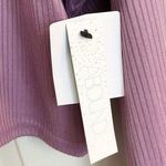 Abound BP 𝅺RIBBED Crop Long Sleeve tee top Purple MEDIUM Photo 4