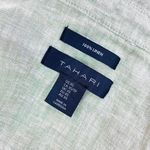 Tahari Light Green Linen Minimalist Casual Mini Shirt Dress Photo 8