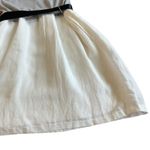 Reiss  Zeta Grey White Tank Dress Bow Belt Stretchy Ribbed Cotton Blend SIze 6 Photo 9