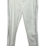 7 For All Mankind Gwenevere Ankle Skinny Low Rise Jeans White Silver Size 30 Photo 0