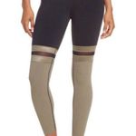 Alo Yoga Black and Tan Mesh Panel Leggings 23” Photo 1
