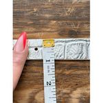 80s 90s Vintage Silver Croc Embossed Leather Belt Women's Large Western Photo 3