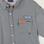 Columbia PFG Clemson Tiger Black White Gingham Print Short Sleeve Shirt Size XL Photo 1