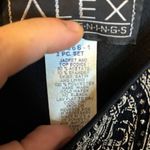 Alex Evenings ‎ Dress and Blazer Women's Size 6 Maxi Pleats Sparkle Gold Black Photo 6